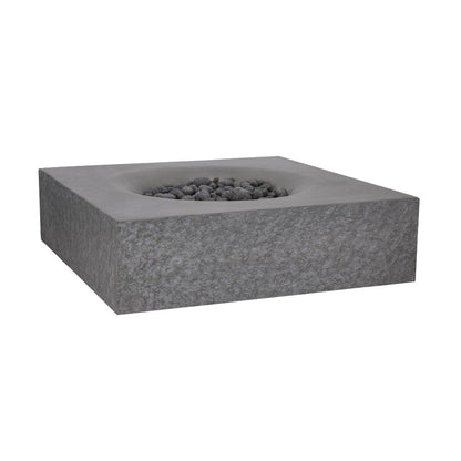 PyroMania Monument 41" x 41" Slate Gray Finish Natural Gas Outdoor Square Fire Table