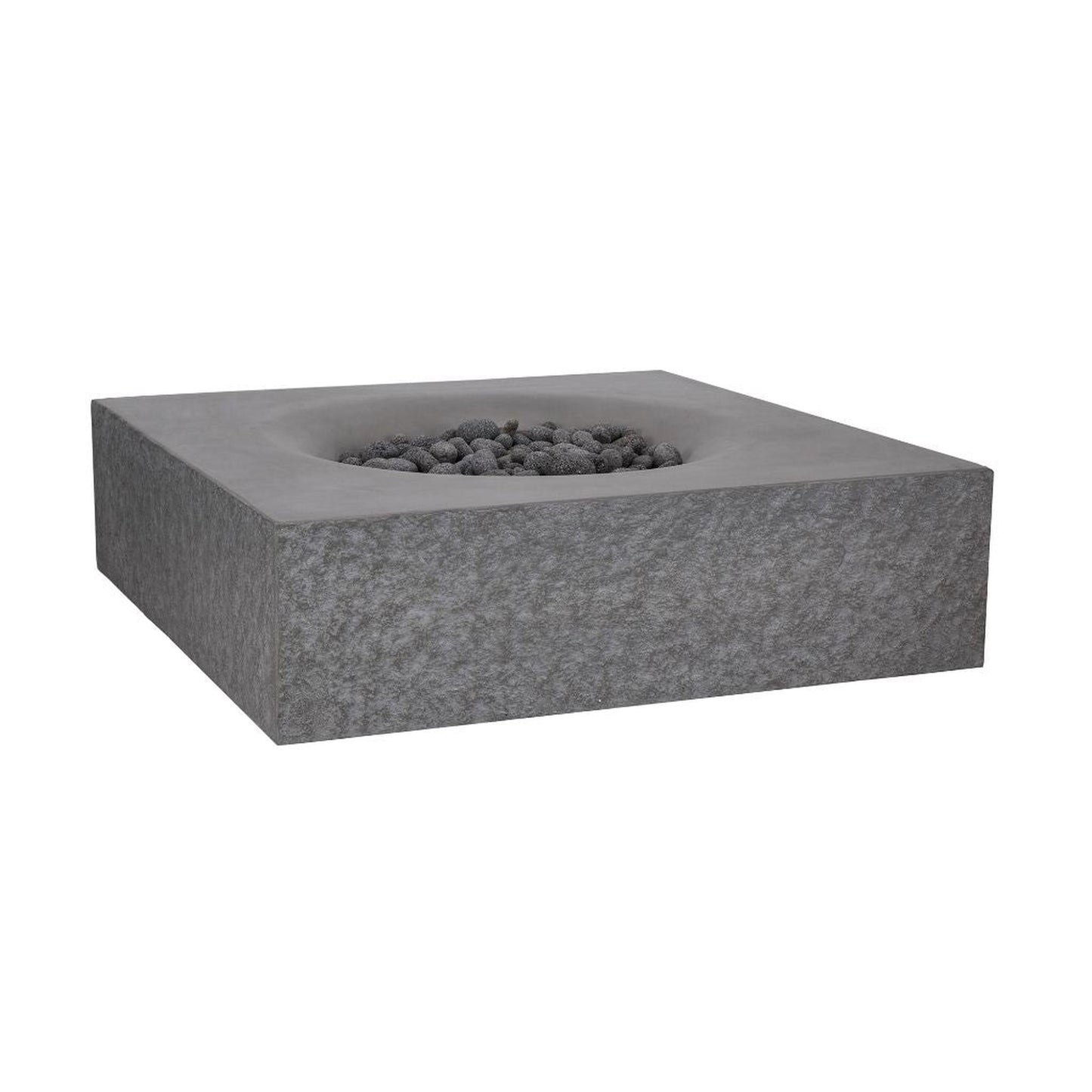 PyroMania Monument 41" x 41" Slate Gray Finish Propane Gas Outdoor Square Fire Table