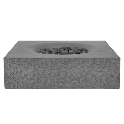 PyroMania Monument 41" x 41" Slate Gray Finish Propane Gas Outdoor Square Fire Table
