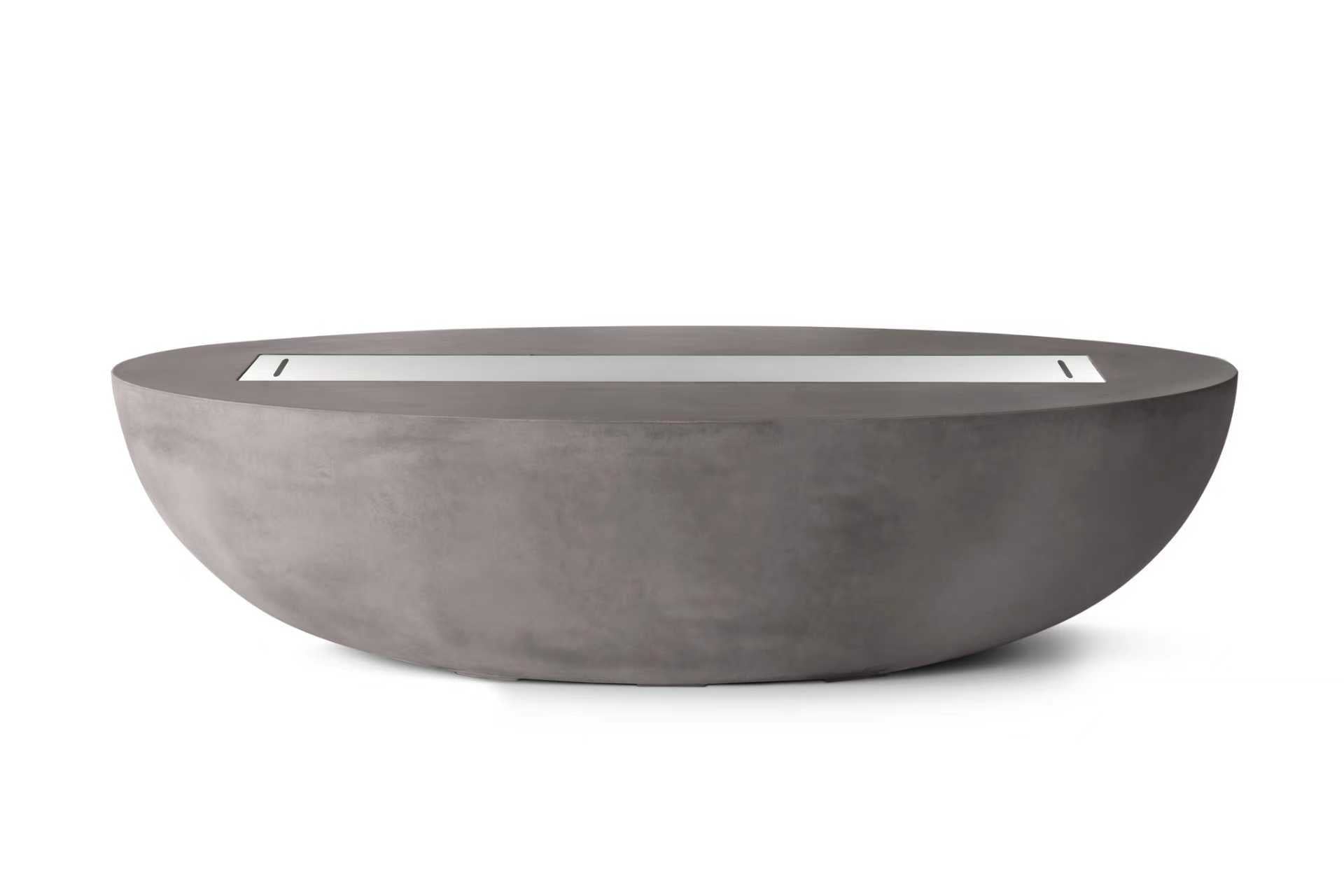 PyroMania Oasis 66" x 30" Slate Grey Finish Natural Gas Fire Pit Bowl