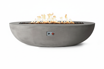 PyroMania Oasis 66" x 30" Slate Grey Finish Natural Gas Fire Pit Bowl