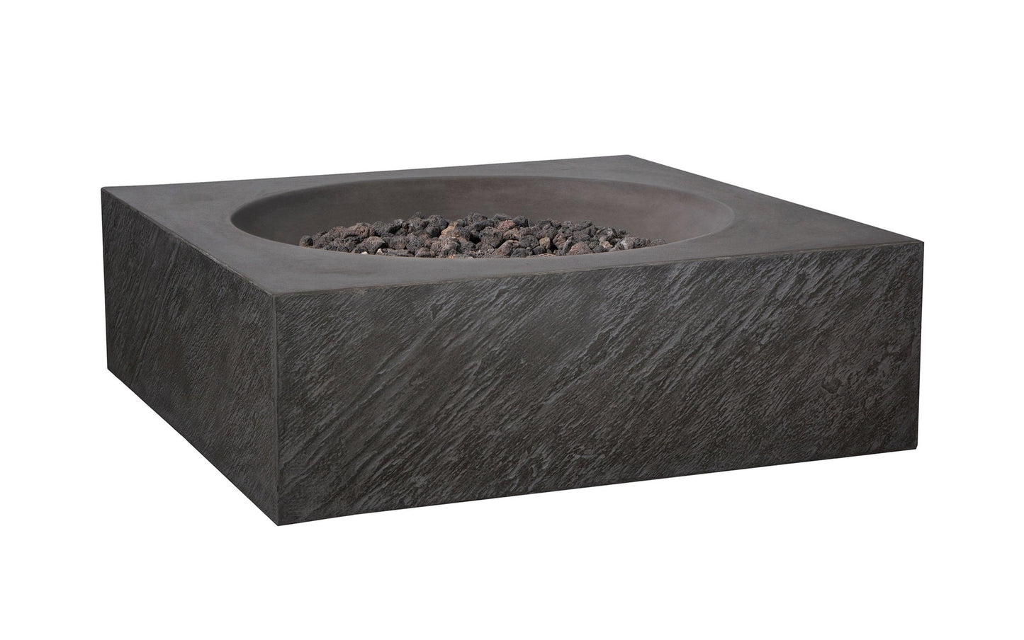 PyroMania Paloma 36" x 36" Charcoal Finish Natural Gas Outdoor Square Fire Table