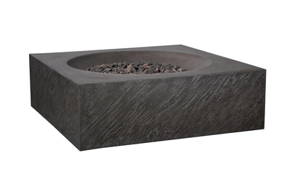 PyroMania Paloma 36" x 36" Charcoal Finish Natural Gas Outdoor Square Fire Table