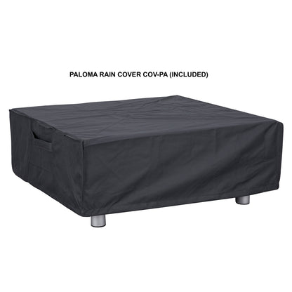 PyroMania Paloma 36" x 36" Charcoal Finish Propane Gas Outdoor Square Fire Table