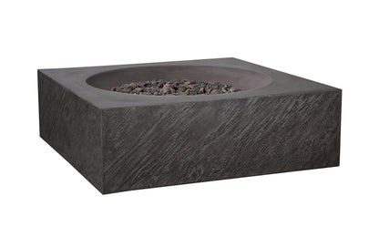 PyroMania Paloma 36" x 36" Charcoal Finish Propane Gas Outdoor Square Fire Table
