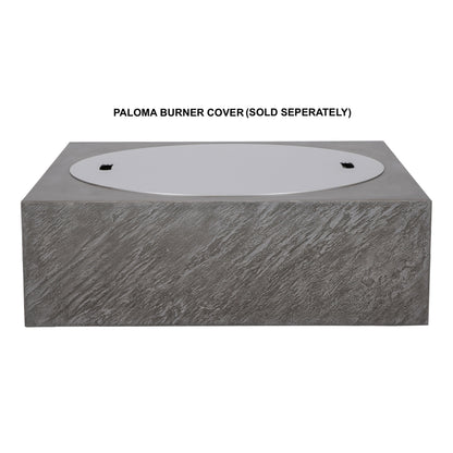 PyroMania Paloma 36" x 36" Slate Gray Finish Natural Gas Outdoor Square Fire Table