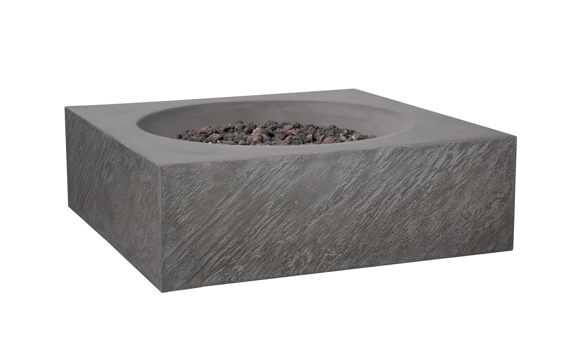PyroMania Paloma 36" x 36" Slate Gray Finish Natural Gas Outdoor Square Fire Table