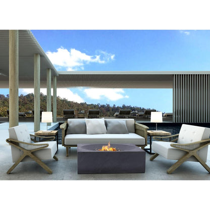 PyroMania Paloma 36" x 36" Slate Gray Finish Propane Gas Outdoor Square Fire Table