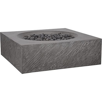 PyroMania Paloma 36" x 36" Slate Gray Finish Propane Gas Outdoor Square Fire Table