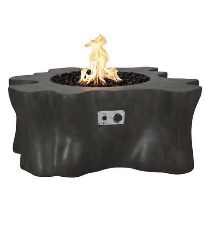 PyroMania Root 46" x 42" Charcoal Finish Natural Gas Outdoor Stump Fire Pit Table