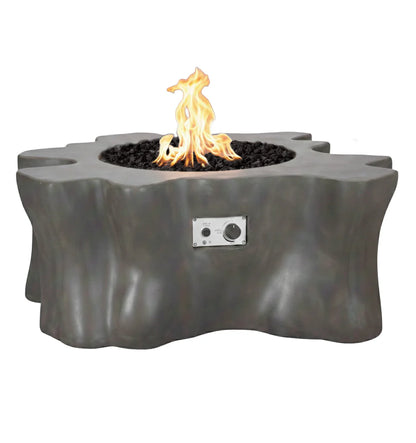 PyroMania Root 46" x 42" Slate Grey Finish Liquid Propane Outdoor Stump Fire Pit Table