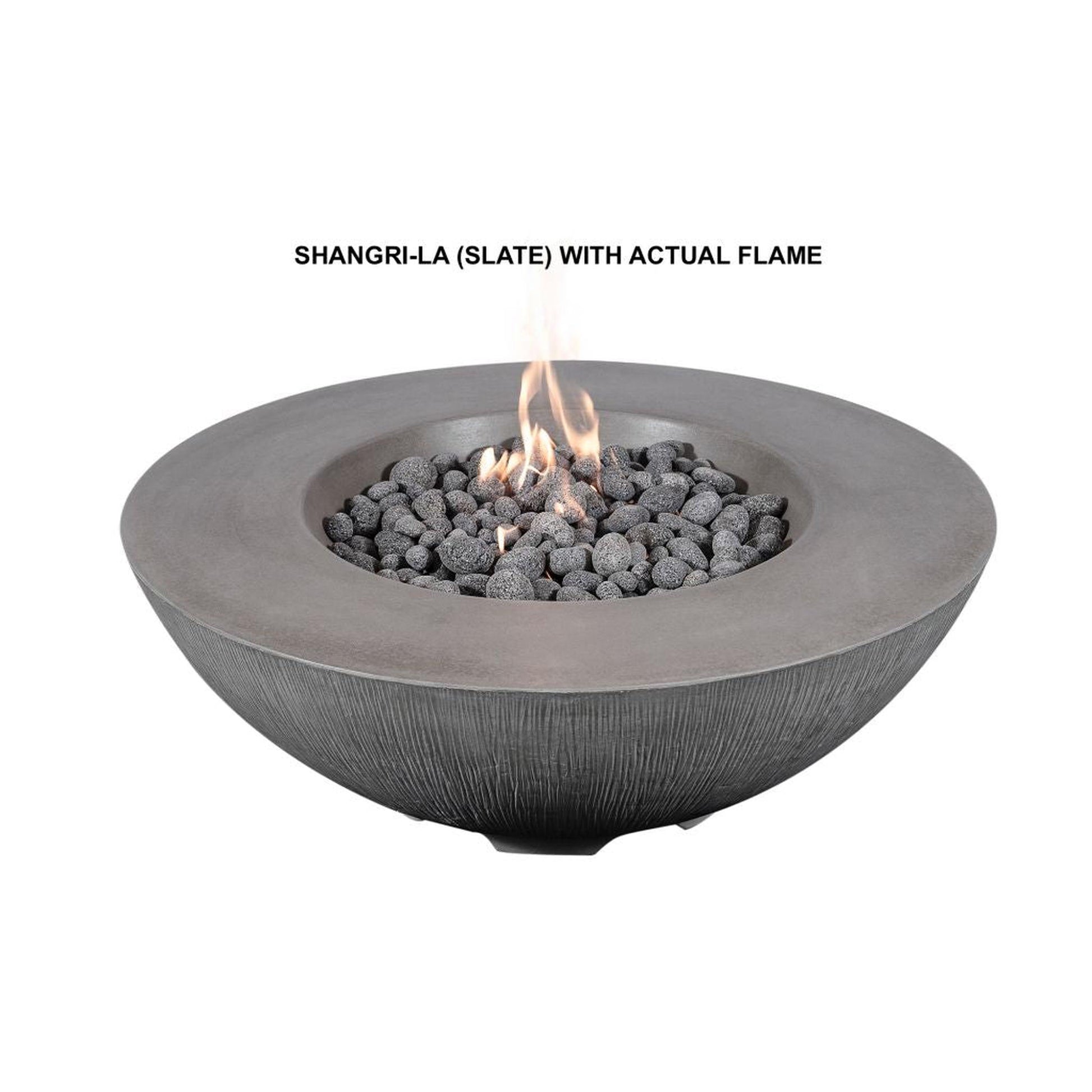 PyroMania Shangri-La 41" Charcoal Round Propane Gas Outdoor Fire Pit Table