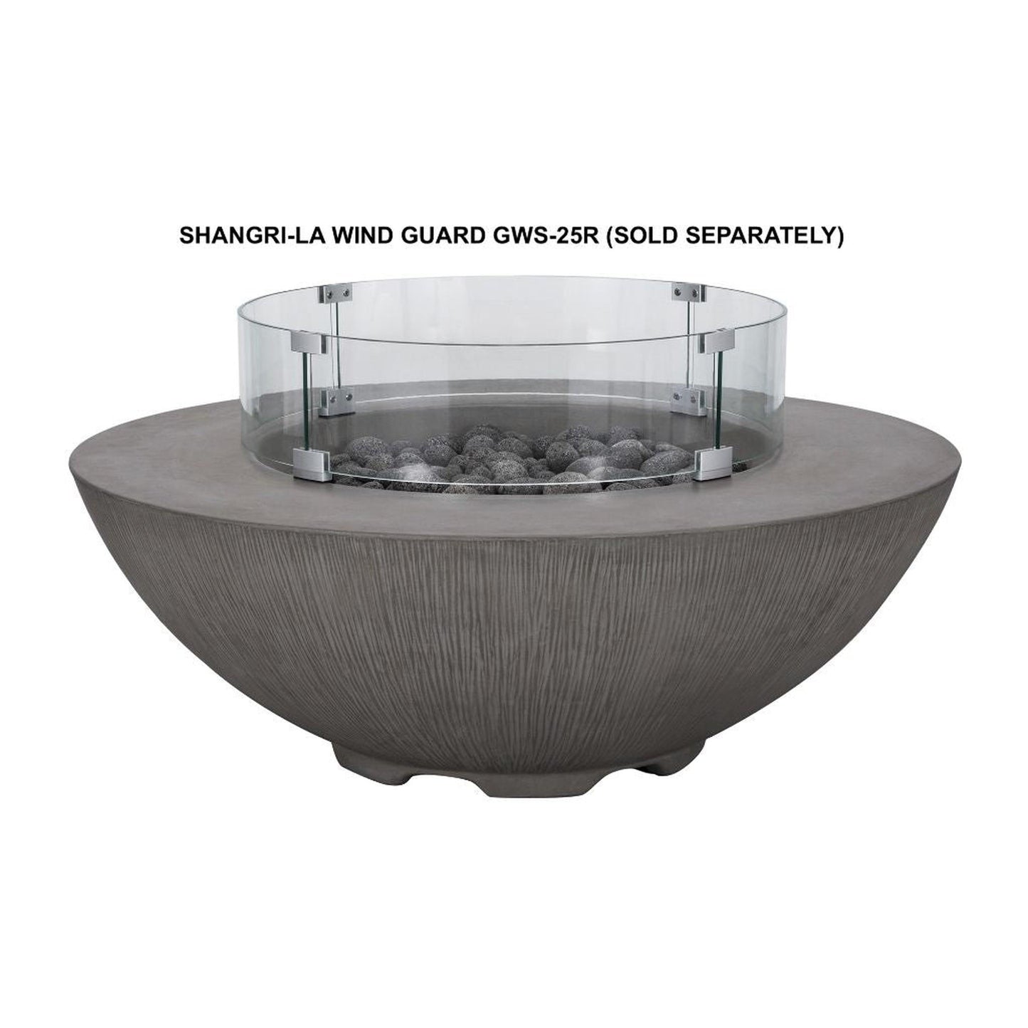 PyroMania Shangri-La 41" Charcoal Round Propane Gas Outdoor Fire Pit Table
