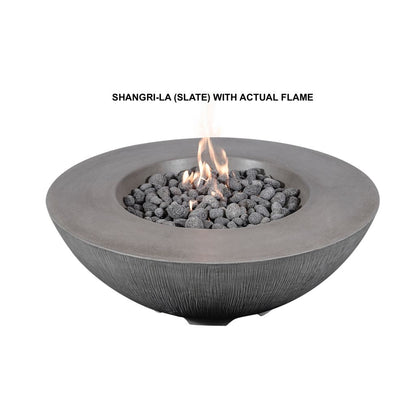 PyroMania Shangri-La 41" Round Slate Outdoor Propane Gas Fire Pit Table