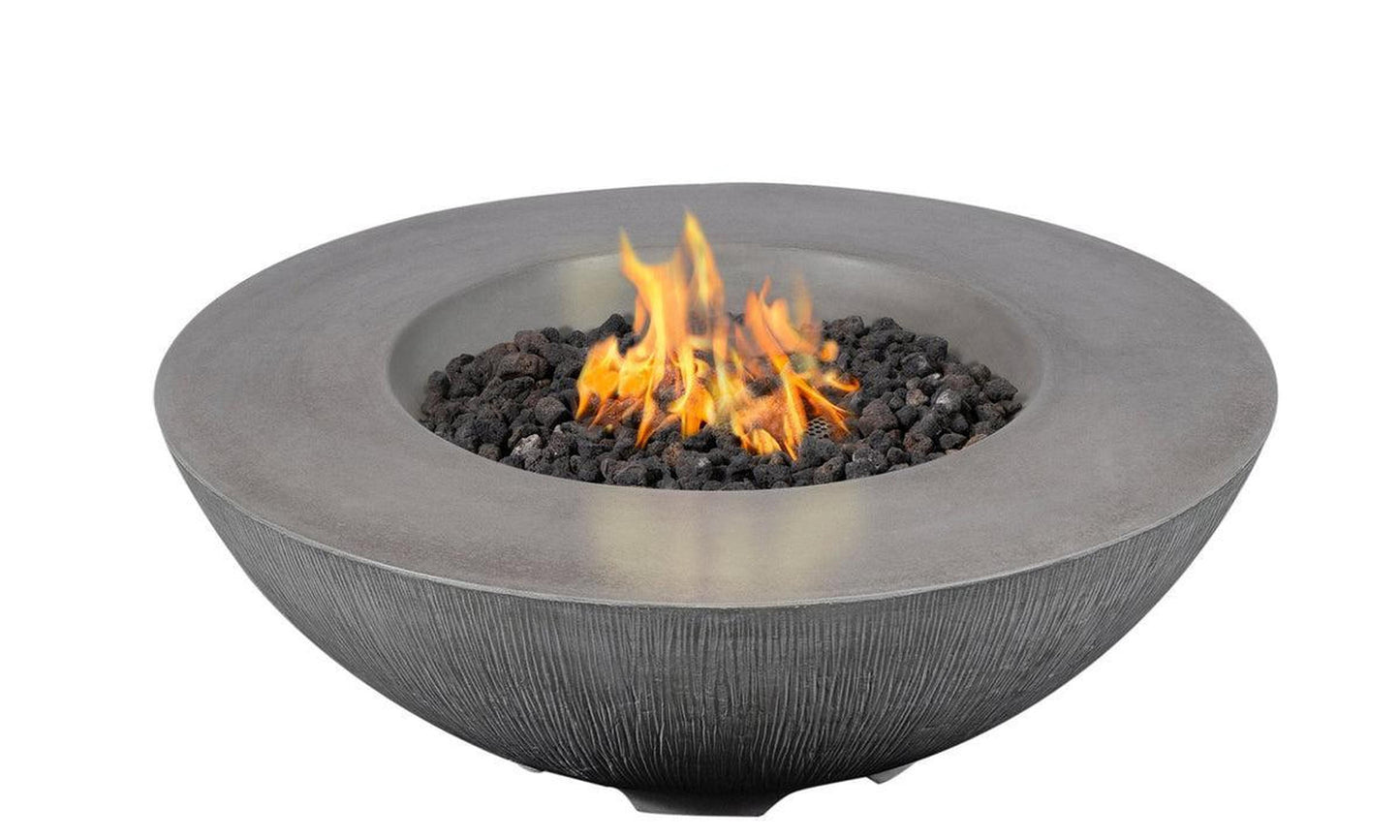 PyroMania Shangri-La 41" Slate Gray Finish Natural Gas Outdoor Round Fire Pit Bowl