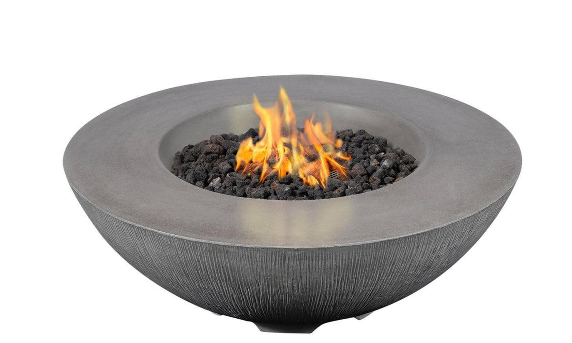 PyroMania Shangri-La 41" Slate Gray Finish Natural Gas Outdoor Round Fire Pit Bowl