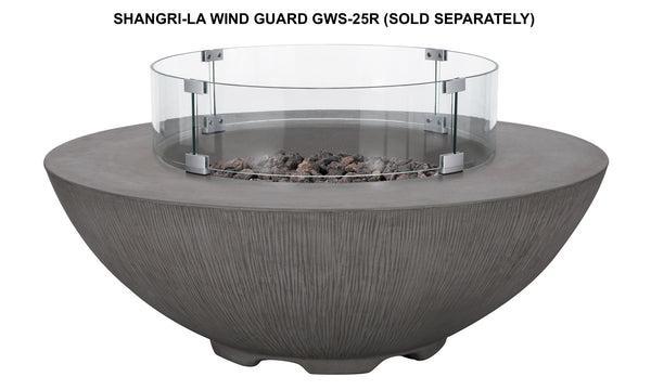PyroMania Shangri-La 41" Slate Gray Finish Natural Gas Outdoor Round Fire Pit Bowl