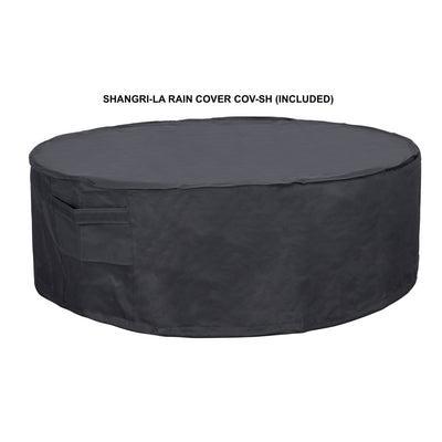 PyroMania Shangri-La 41" Slate Gray Finish Natural Gas Outdoor Round Fire Pit Bowl