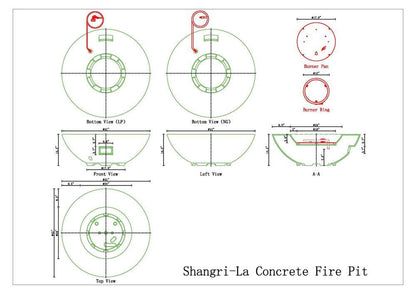 PyroMania Shangri-La 41" Slate Gray Finish Natural Gas Outdoor Round Fire Pit Bowl