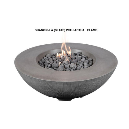 PyroMania Shangri-La 41" Slate Round Natural Gas Outdoor Fire Pit Table