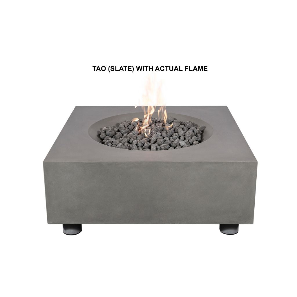 PyroMania Tao 41" Rectangular Charcoal Outdoor Natural Gas Fire Pit Table
