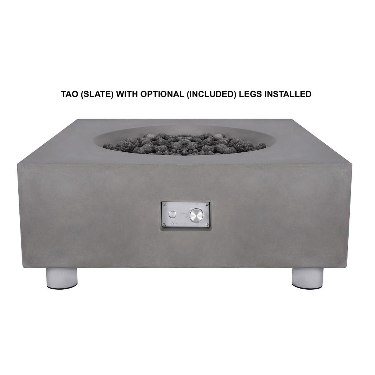 PyroMania Tao 41" Rectangular Charcoal Outdoor Propane Gas Fire Pit Table