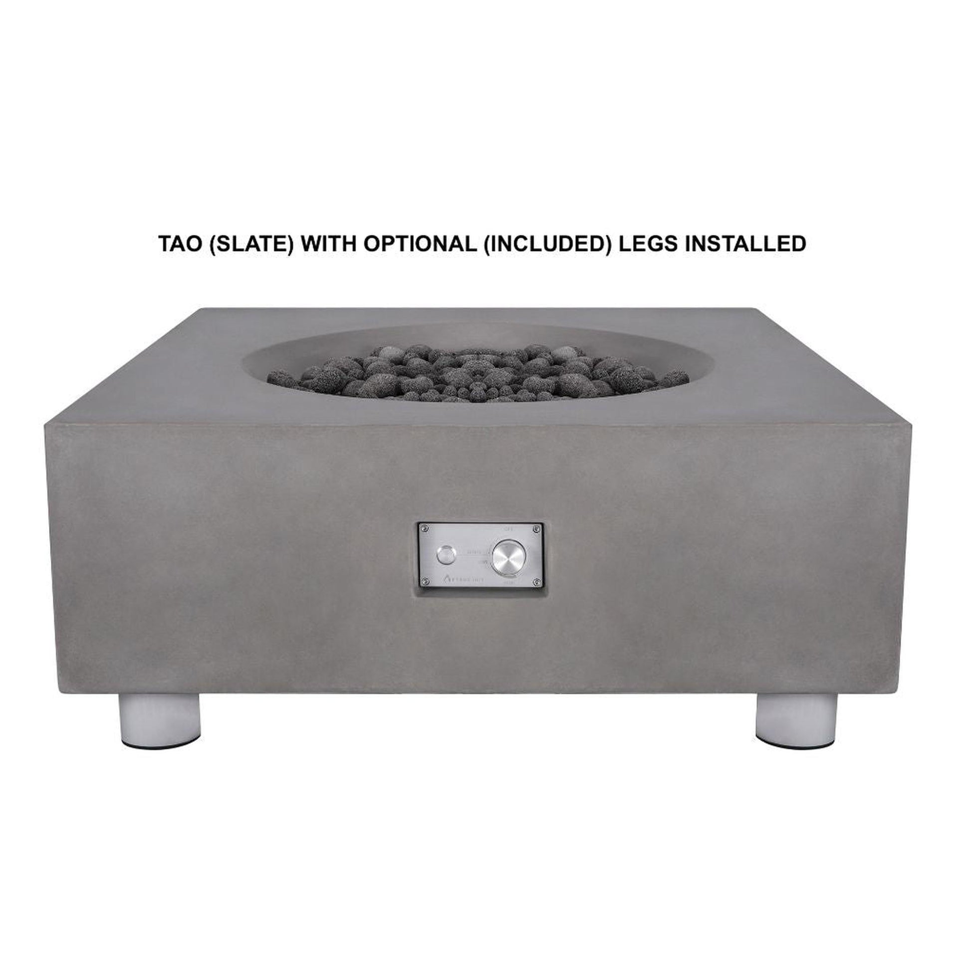 PyroMania Tao 41" Rectangular Charcoal Outdoor Propane Gas Fire Pit Table