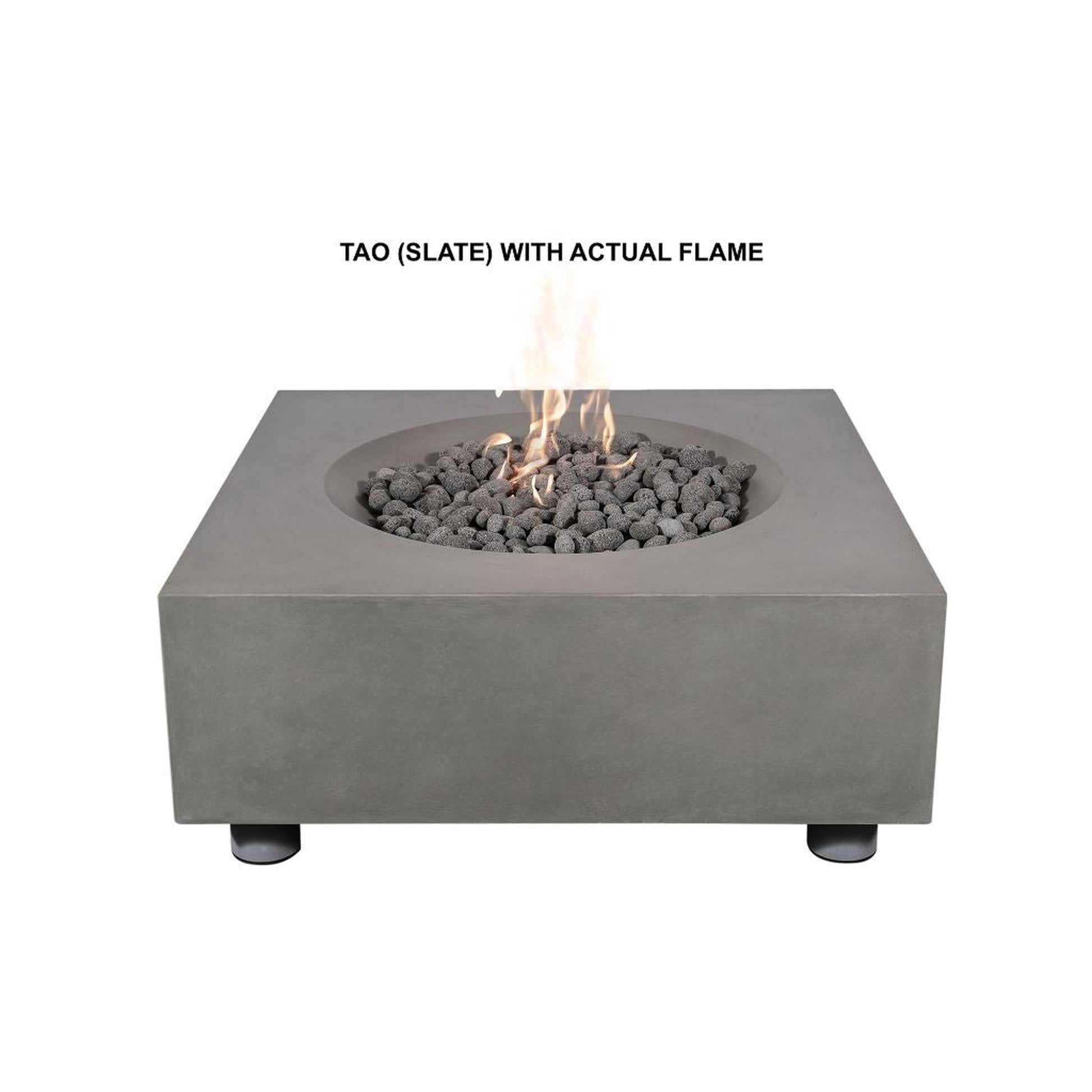 PyroMania Tao 41" Rectangular Charcoal Outdoor Propane Gas Fire Pit Table