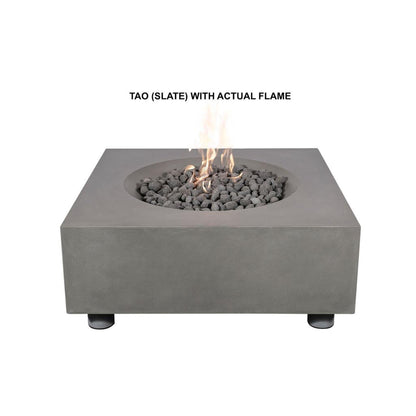 PyroMania Tao 41" Rectangular Charcoal Outdoor Propane Gas Fire Pit Table