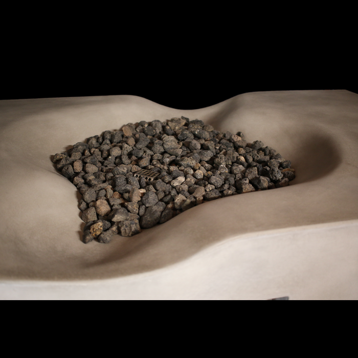 PyroMania Venice 60" x 34" Charcoal Finish Liquid Propane Outdoor Rectangle Fire Pit Table