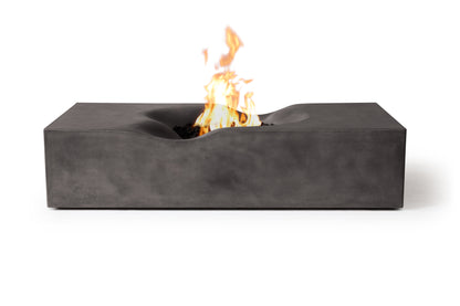 PyroMania Venice 60" x 34" Charcoal Finish Natural Gas Outdoor Rectangle Fire Pit Table