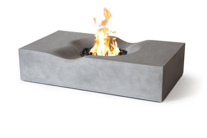 PyroMania Venice 60" x 34" Slate Finish Natural Gas Outdoor Rectangle Fire Pit Table