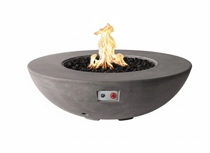 PyroMania Vessel 54" Slate Grey Finish Natural Gas Fire Pit Bowl