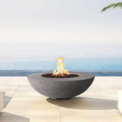PyroMania Vessel 54" Slate Grey Finish Natural Gas Fire Pit Bowl