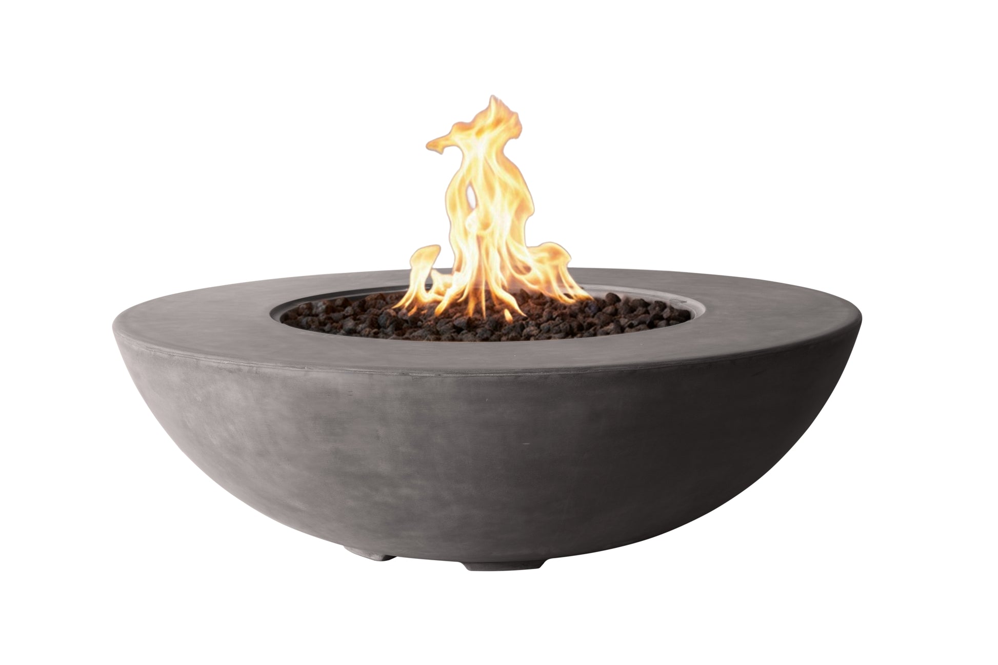 PyroMania Vessel 54" Slate Grey Finish Natural Gas Fire Pit Bowl