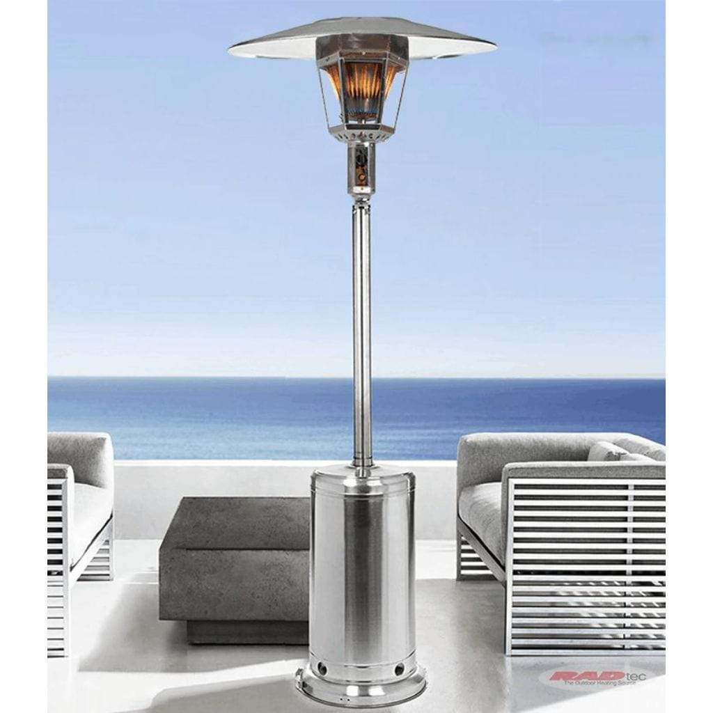 RADtec 96" Stainless Steel Real Flame Patio Heater