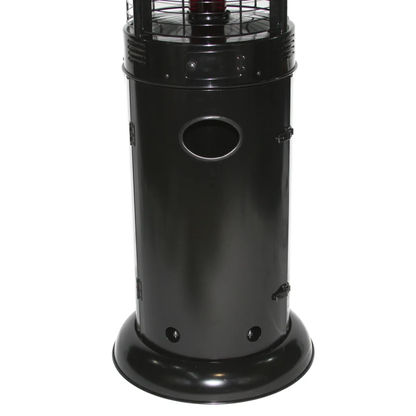 RADtec Ellipse Flame 80" Black with Clear Glass Propane Patio Heater