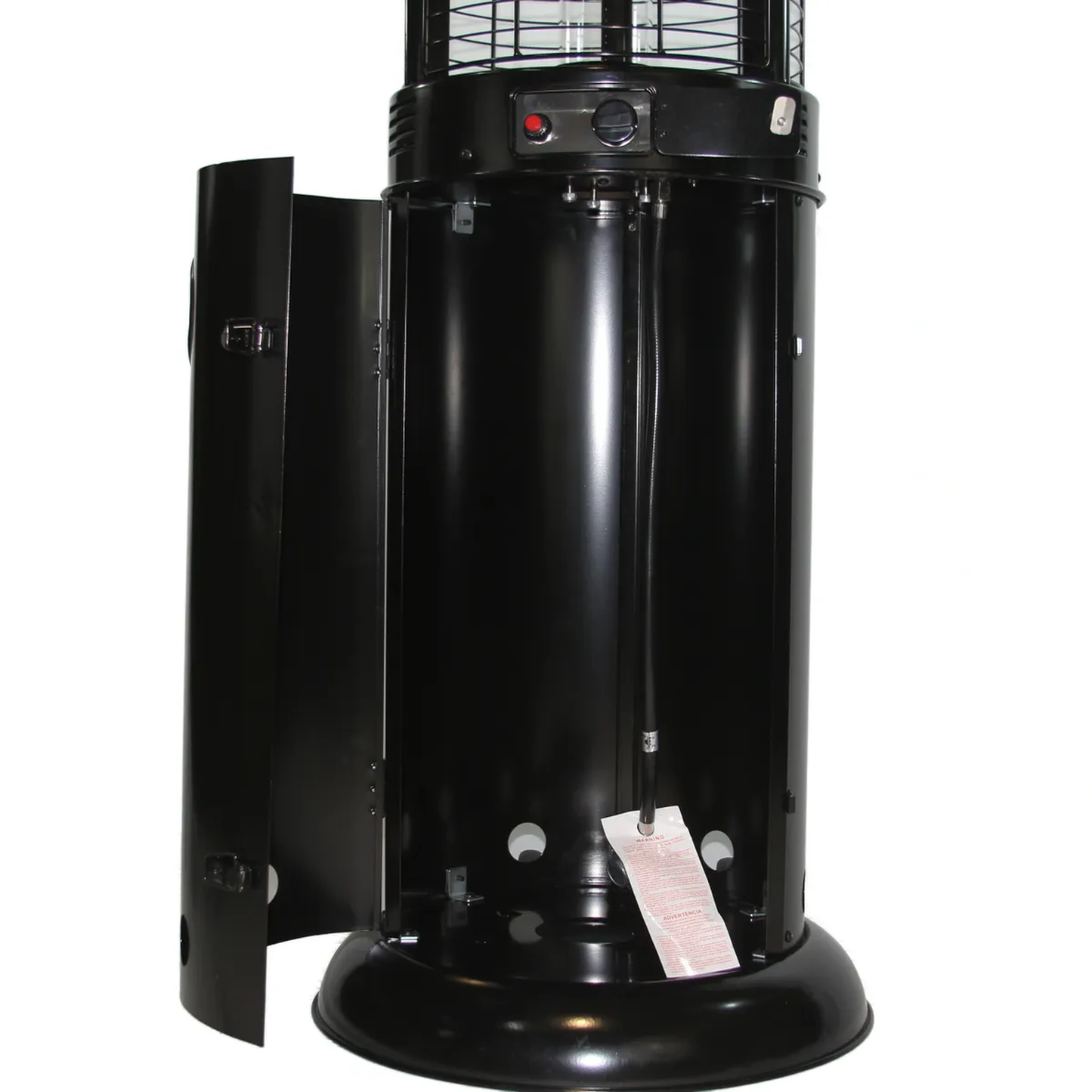 RADtec Ellipse Flame 80" Black with Clear Glass Propane Patio Heater