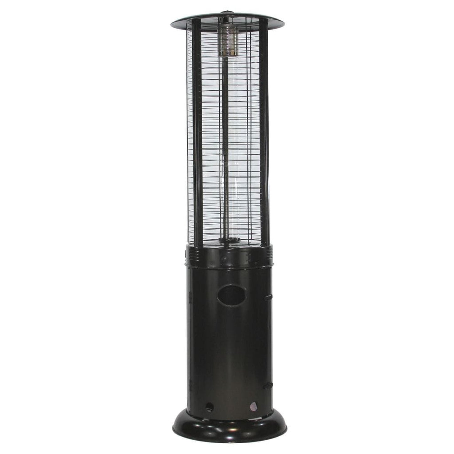 RADtec Ellipse Flame 80" Black with Clear Glass Propane Patio Heater