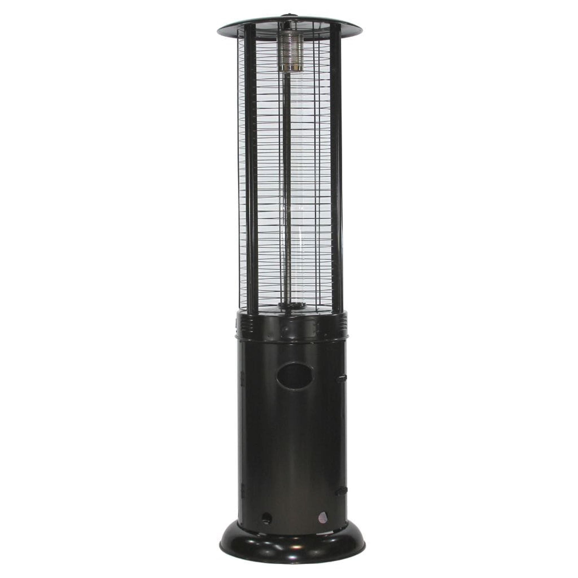 RADtec Ellipse Flame 80" Black with Clear Glass Propane Patio Heater