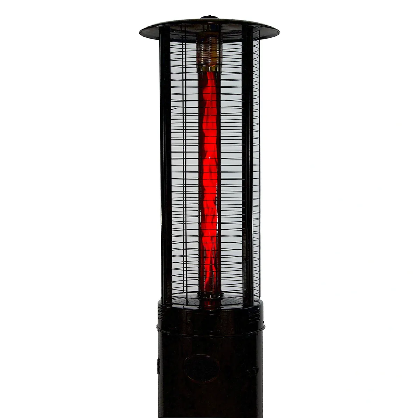 RADtec Ellipse Flame 80" Black with Ruby Glass Propane Patio Heater