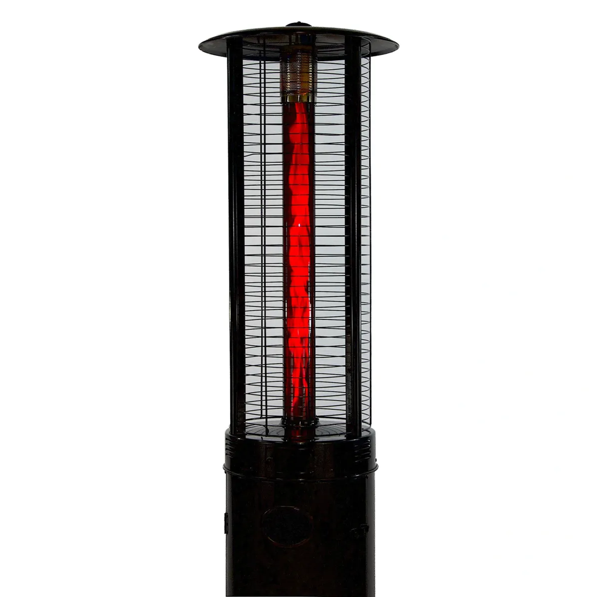 RADtec Ellipse Flame 80" Black with Ruby Glass Propane Patio Heater