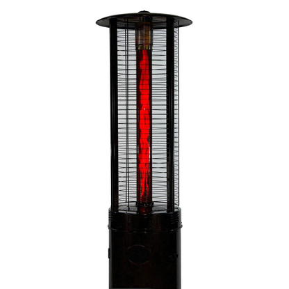RADtec Ellipse Flame 80" Black with Ruby Glass Propane Patio Heater