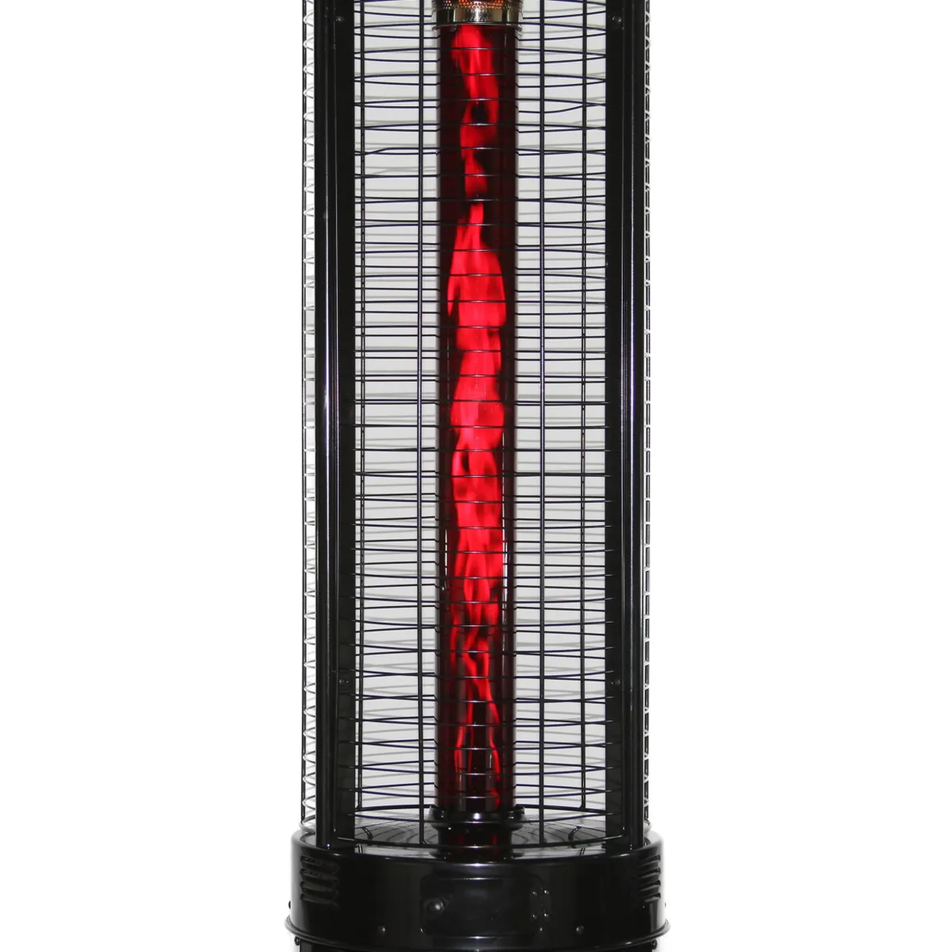 RADtec Ellipse Flame 80" Black with Ruby Glass Propane Patio Heater