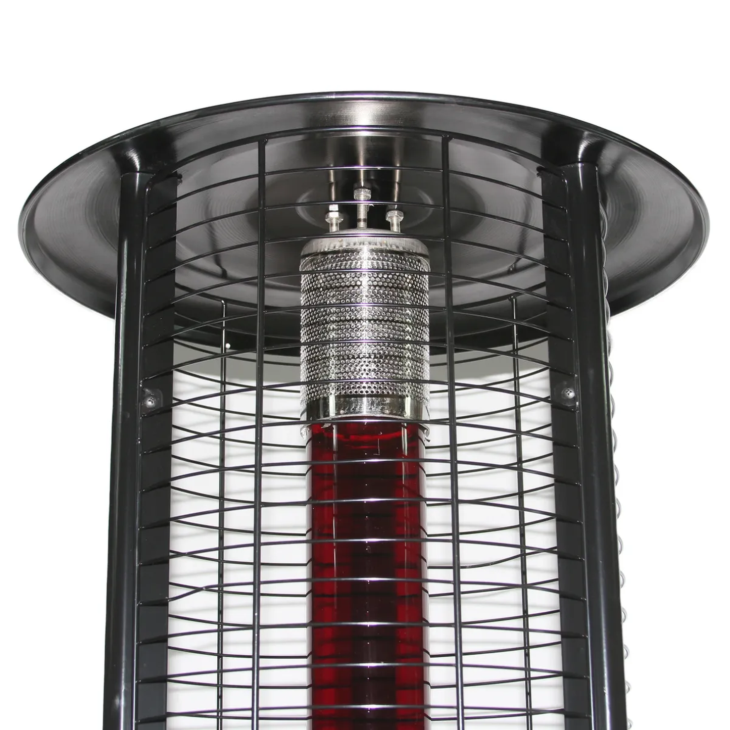 RADtec Ellipse Flame 80" Black with Ruby Glass Propane Patio Heater