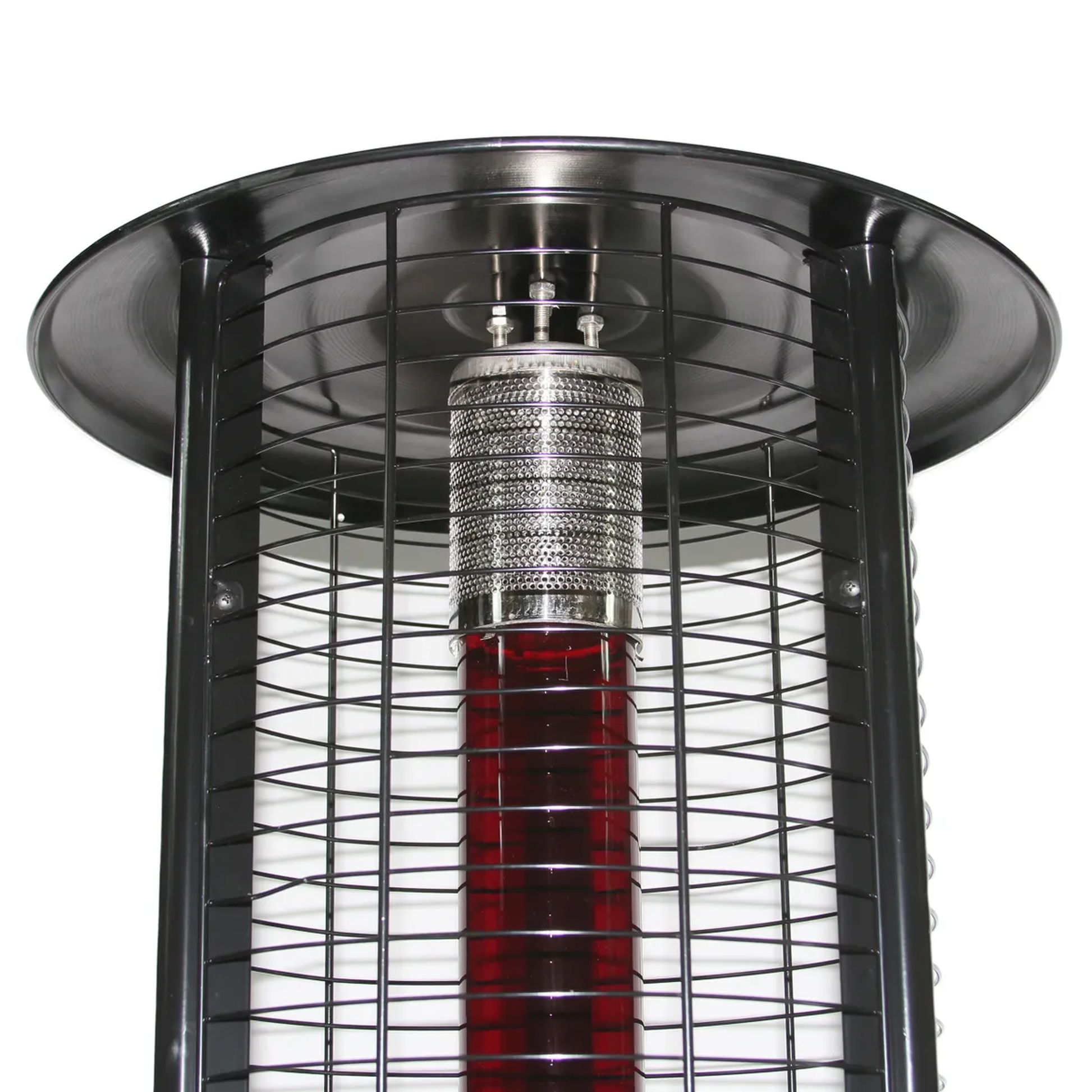 RADtec Ellipse Flame 80" Black with Ruby Glass Propane Patio Heater