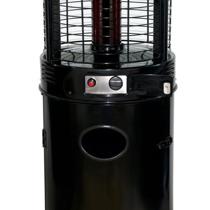 RADtec Ellipse Flame 80" Black with Ruby Glass Propane Patio Heater
