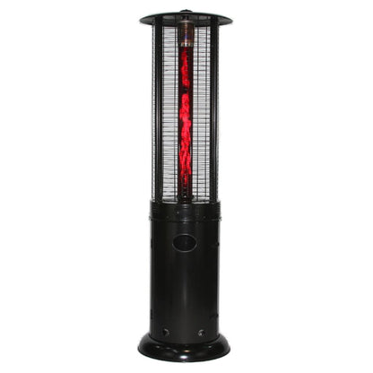 RADtec Ellipse Flame 80" Black with Ruby Glass Propane Patio Heater