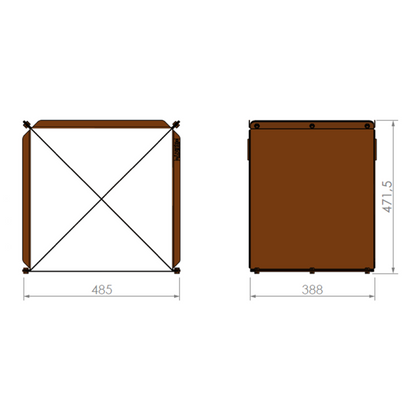 RB73 BloX 2mm CorTen Steel Wood Storage