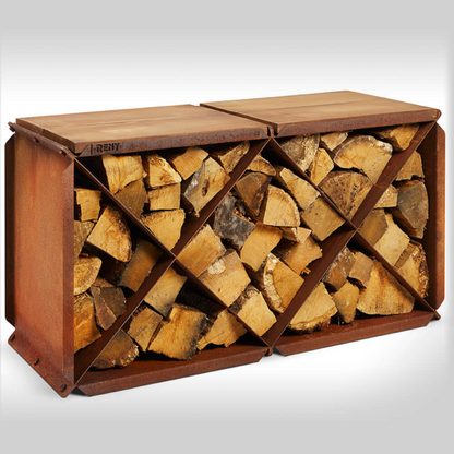 RB73 BloXX 2mm CorTen Steel Wood Storage